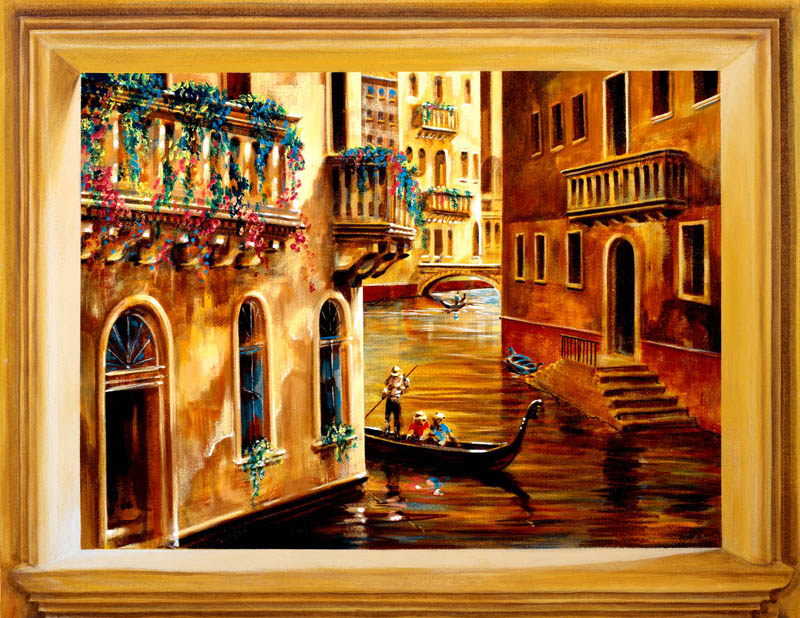 Trompe l'oeil PT 100887 Venezia e i suoi canali